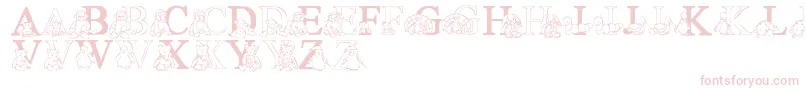LmsTyBabies-fontti – vaaleanpunaiset fontit valkoisella taustalla