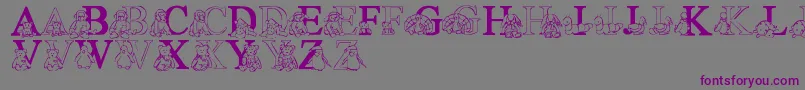 Шрифт LmsTyBabies – фиолетовые шрифты на сером фоне