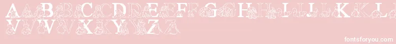 Czcionka LmsTyBabies – białe czcionki na różowym tle