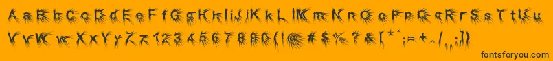 Czcionka Puncher – czarne czcionki na pomarańczowym tle