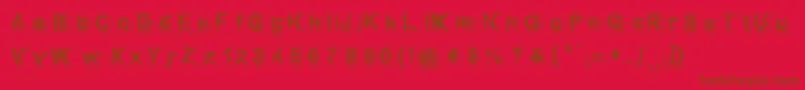 Puncher Font – Brown Fonts on Red Background