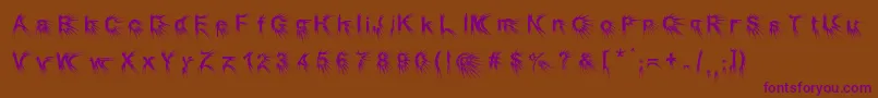 Więcej informacji o czcionce Puncher Czcionka Puncher – fioletowe czcionki na brązowym tle
