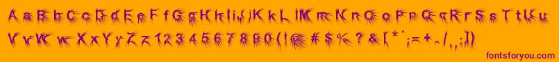 Więcej informacji o czcionce Puncher Czcionka Puncher – fioletowe czcionki na pomarańczowym tle