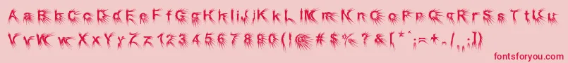 Puncher Font – Red Fonts on Pink Background