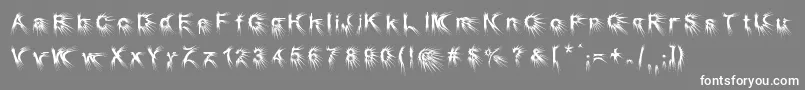 Puncher-Schriftart – Weiße Schriften auf grauem Hintergrund
