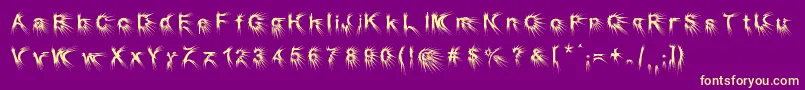 Подробнее о шрифте Puncher Шрифт Puncher – жёлтые шрифты на фиолетовом фоне