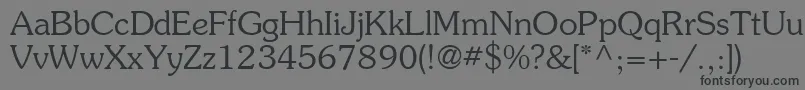 PrestigeRomanMedium Font – Black Fonts on Gray Background