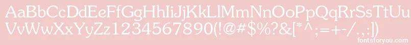 PrestigeRomanMedium Font – White Fonts on Pink Background