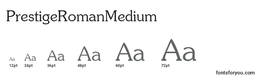PrestigeRomanMedium Font Sizes