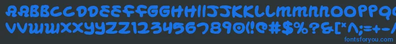 MagicBeansBold Font – Blue Fonts on Black Background