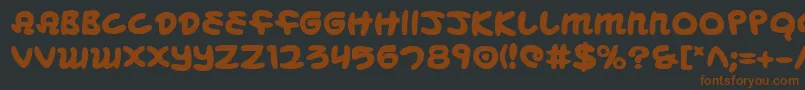 MagicBeansBold-fontti – ruskeat fontit mustalla taustalla