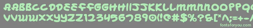 MagicBeansBold Font – Green Fonts on Gray Background