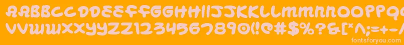 MagicBeansBold Font – Pink Fonts on Orange Background