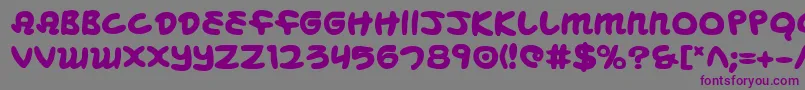 MagicBeansBold Font – Purple Fonts on Gray Background