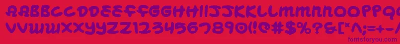 MagicBeansBold Font – Purple Fonts on Red Background