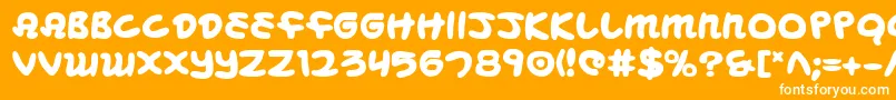 MagicBeansBold Font – White Fonts on Orange Background