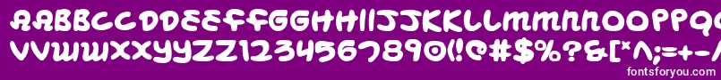 フォントMagicBeansBold – 紫の背景に白い文字