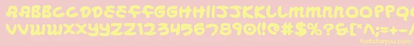 MagicBeansBold Font – Yellow Fonts on Pink Background