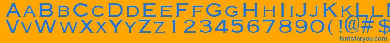 CuproDisplayCapsSsi Font – Blue Fonts on Orange Background