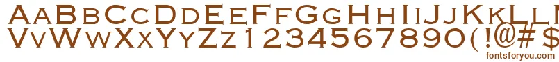 CuproDisplayCapsSsi-fontti – ruskeat fontit valkoisella taustalla