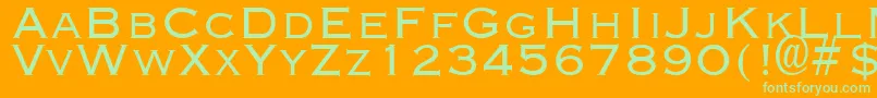 CuproDisplayCapsSsi Font – Green Fonts on Orange Background