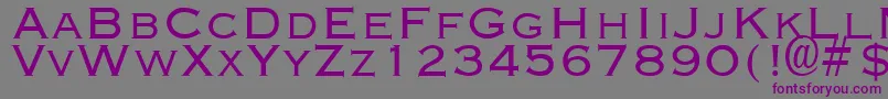 フォントCuproDisplayCapsSsi – 紫色のフォント、灰色の背景