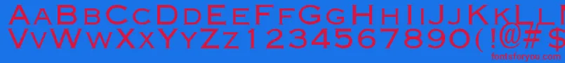 CuproDisplayCapsSsi Font – Red Fonts on Blue Background