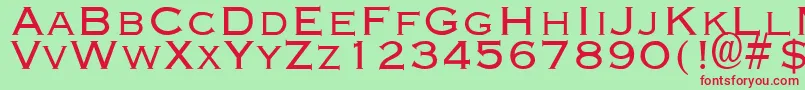 CuproDisplayCapsSsi Font – Red Fonts on Green Background