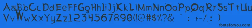 LetterSseungi Font – Black Fonts on Blue Background