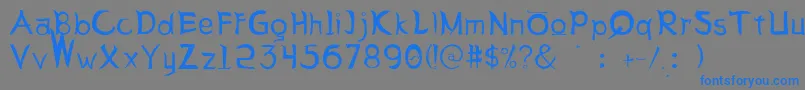 LetterSseungi-Schriftart – Blaue Schriften auf grauem Hintergrund