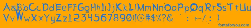 LetterSseungi Font – Blue Fonts on Orange Background