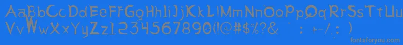 LetterSseungi Font – Gray Fonts on Blue Background