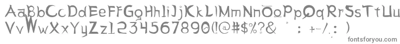 フォントLetterSseungi – 白い背景に灰色の文字