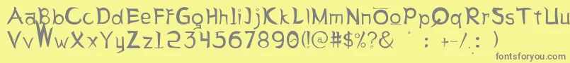 LetterSseungi Font – Gray Fonts on Yellow Background