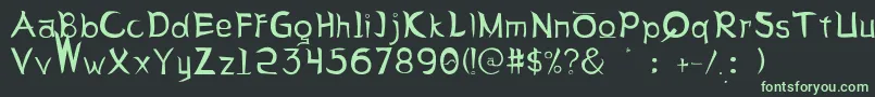LetterSseungi Font – Green Fonts on Black Background