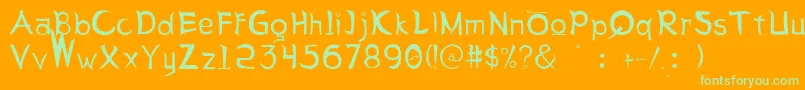 LetterSseungi Font – Green Fonts on Orange Background