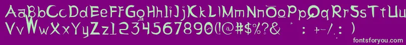 LetterSseungi Font – Green Fonts on Purple Background