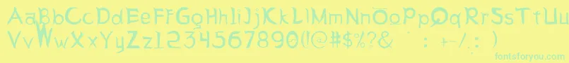 Więcej informacji o czcionce LetterSseungi Czcionka LetterSseungi – zielone czcionki na żółtym tle