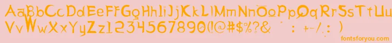 LetterSseungi Font – Orange Fonts on Pink Background