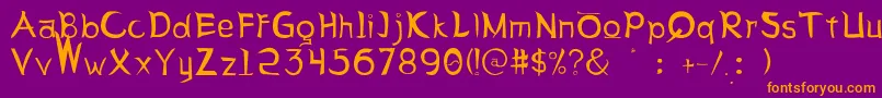 LetterSseungi Font – Orange Fonts on Purple Background