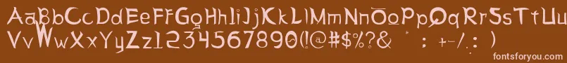 LetterSseungi Font – Pink Fonts on Brown Background