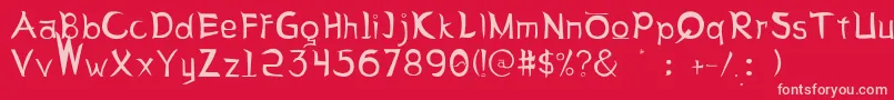 LetterSseungi Font – Pink Fonts on Red Background