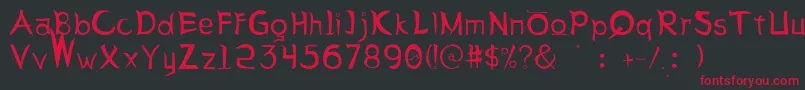 LetterSseungi Font – Red Fonts on Black Background