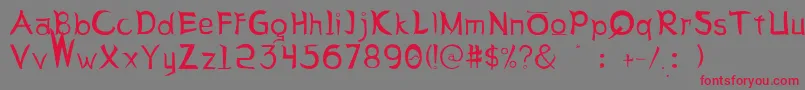 LetterSseungi Font – Red Fonts on Gray Background