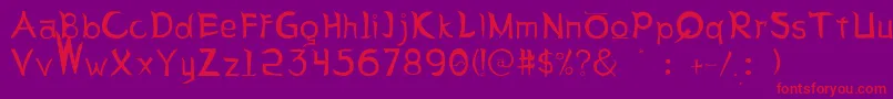 LetterSseungi Font – Red Fonts on Purple Background