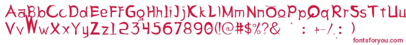 LetterSseungi Font – Red Fonts on White Background