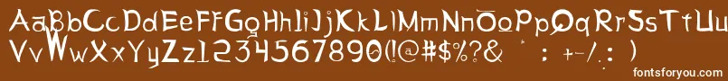 LetterSseungi Font – White Fonts on Brown Background