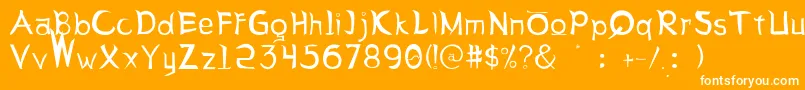 フォントLetterSseungi – オレンジの背景に白い文字