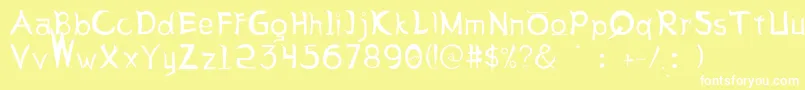 LetterSseungi Font – White Fonts on Yellow Background
