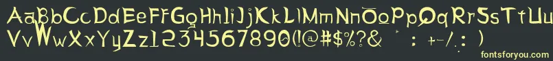 LetterSseungi Font – Yellow Fonts on Black Background